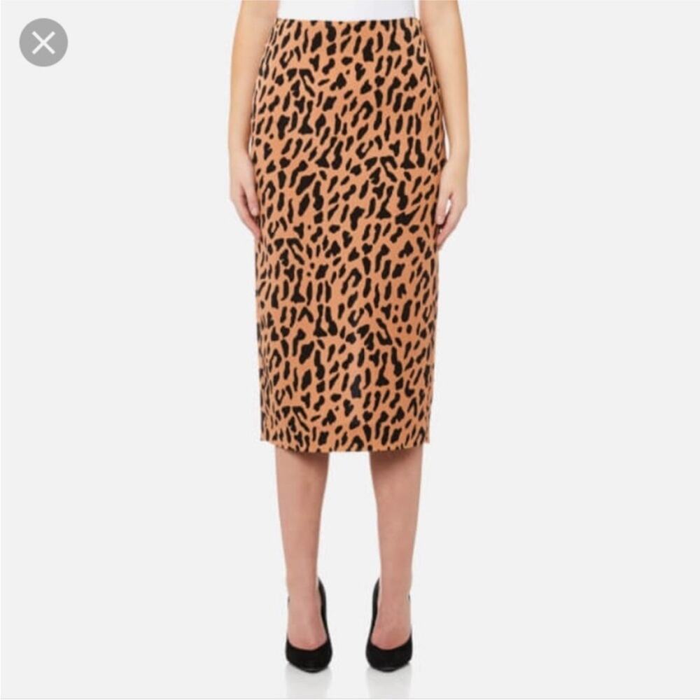 DVF Silk Blend Leopard Midi Skirt - Picture 3 of 6